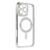 Apple İphone 16 Pro Kılıf Joke Simli Magneticsafe Kılıf - Gümüş
