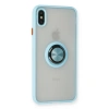 Apple İphone Xs Max Kılıf Montreal Yüzüklü Silikon Kapak - Buz Mavi
