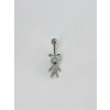 Ayıcık Detaylı Göbek Piercing