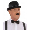 Charlie Chaplin Stil Yetişkin Şapkası – Siyah Melon Parti Şapkası