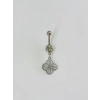 Çiçek Detaylı Göbek Piercing