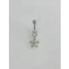 Çiçek Detaylı Göbek Piercing