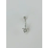 Çiçek Detaylı Göbek Piercing
