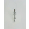 Çiçek Detaylı Sallantılı Göbek Piercing