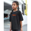 Çocuk Unisex Baskılı T-Shirt - Siyah