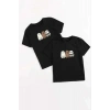 Çocuk Unisex Baskılı T-Shirt - Siyah