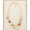 Deniz Kabuklu & Yıldız Figürlü Gold Charm Kolye