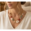 Deniz Kabuklu & Yıldız Figürlü Gold Charm Kolye
