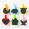 Desenli Notlu Ahşap Mandal (6lı Set - 10 Paket)