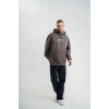 Erkek 3 İplik Kapüşonlu Hoodie Dijital Patchli SweatShirt - Füme