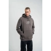 Erkek 3 İplik Kapüşonlu Hoodie Dijital Patchli SweatShirt - Füme