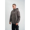 Erkek 3 İplik Kapüşonlu Hoodie Dijital Patchli SweatShirt - Füme