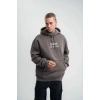 Erkek 3 İplik Kapüşonlu Hoodie Dijital Patchli SweatShirt - Füme