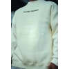 Erkek 3 iplik Pamuklu Bisiklet Yaka Baskılı SweatShirt - Beyaz