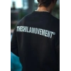 Erkek 3 iplik Pamuklu Bisiklet Yaka Oversize Baskılı SweatShirt - Siyah