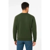 Erkek 3 İplik Pamuklu Düz Bisiklet Yaka SweatShirt - Haki