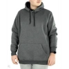 Erkek 3 İplik Pamuklu Kapüşonlu Cepli Oversize Hoodie Sweatshirt - Füme