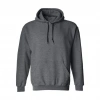 Erkek 3 İplik Pamuklu Kapüşonlu Cepli Oversize Hoodie Sweatshirt - Füme