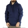 Erkek 3 İplik Pamuklu Kapüşonlu Cepli Oversize Hoodie Sweatshirt - Lacivert