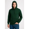 Erkek 3 İplik Pamuklu Kapüşonlu Kanguru Cepli SweatShirt hoodie - Haki