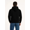 Erkek 3 İplik Pamuklu Kapüşonlu Kanguru Cepli SweatShirt hoodie - Siyah