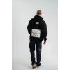 ERKEK 3 İplik Pamuklu Kapüşonlu Patchli Nakışlı Hoodie SweatShirt - Siyah