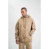 ERKEK 3 iplik Pamuklu Oversize Kapüşonlu Yıkamalı Hoodie SweatShirt - Bej