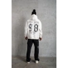 Erkek 98 Baskılı Kapşonlu 3 iplik pamuklu Sweatshirt hoodie - Beyaz