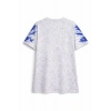 Erkek Asit Yıkamalı Oversize Tişört Bisiklet Yaka Kısa Kol T-shirt - Beyaz