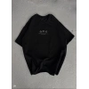 Erkek Baskılı Bisiklet Yaka T-Shirt - Siyah