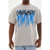 Erkek Baskılı T-Shirt Kısa Kol Bisiklet Yaka Rahat Kalıp Tişört - Gri