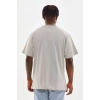 Erkek Baskılı T-Shirt Kısa Kol Bisiklet Yaka Rahat Kalıp Tişört - Gri