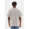 Erkek Baskılı T-Shirt Kısa Kol Bisiklet Yaka Rahat Kalıp Tişört - Gri