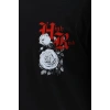 Erkek Baskılı T-Shirt Kısa Kol Bisiklet Yaka Rahat Kalıp Tişört  - Siyah