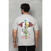 Erkek Baskılı T-Shirt Kısa Kol Bisiklet Yaka Regular Fit Rahat Kalıp Tişört -  Gri