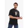 Erkek Baskılı T-Shirt Kısa Kol Bisiklet Yaka Regular Fit Rahat Kalıp Tişört -  Siyah
