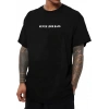 Erkek Baskılı T-Shirt Kısa Kol Bisiklet Yaka Regular Fit Rahat Kalıp Tişört - Siyah