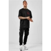 Erkek Baskılı T-Shirt Kısa Kol Bisiklet Yaka Regular Fit Rahat Kalıp Tişört - Siyah