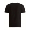 Erkek Baskılı T-Shirt Kısa Kol Bisiklet Yaka Regular Fit Rahat Kalıp Tişört - Siyah