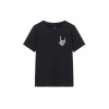 Erkek Baskılı T-Shirt Kısa Kol Bisiklet Yaka Regular Fit Rahat Kalıp Tişört - Siyah