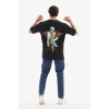 Erkek Baskılı T-Shirt Kısa Kol Bisiklet Yaka Regular Fit Rahat Kalıp Tişört -  Siyah