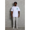 Erkek Baskılı T-Shirt Kısa Kol Bisiklet Yaka Regular Fit Tişört - Beyaz