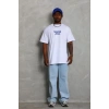 Erkek Baskılı T-Shirt Kısa Kol Bisiklet Yaka Regular Fit Tişört - Beyaz