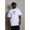 Erkek Baskılı T-Shirt Kısa Kol Bisiklet Yaka Regular Fit Tişört - Beyaz