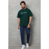 Erkek Baskılı T-Shirt Kısa Kol Bisiklet Yaka Regular Fit Tişört - Çağla Yeşili