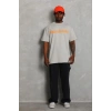 Erkek Baskılı T-Shirt Kısa Kol Bisiklet Yaka Regular Fit Tişört - Gri