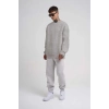 ERKEK Bisikilet Yaka 3 İplik Pamuklu SweatShirt - Gri