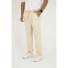 Erkek Jakar Kutu Desenli Baggy Eşofman Pantolon - Bej
