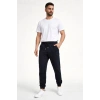 Erkek Jogger Eşofman Altı Cepli, Paça Lastikli , Spor Pantolon - Siyah