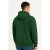 Erkek Kapüşonlu Hoodie Cepli Çıtçıtlı 3 İplik Pamuklu Sweatshirt - Haki